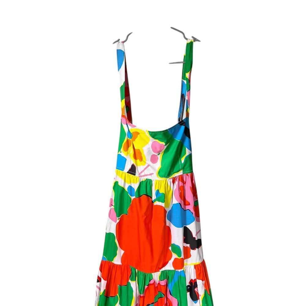 J. Crew Women's Maxi Dress Ratti Jardin Floral Tiered Colorful Vacation Beach 14 - Picture 5 of 9